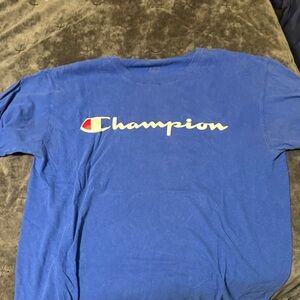 Champion Blue T-Shirt with Logo